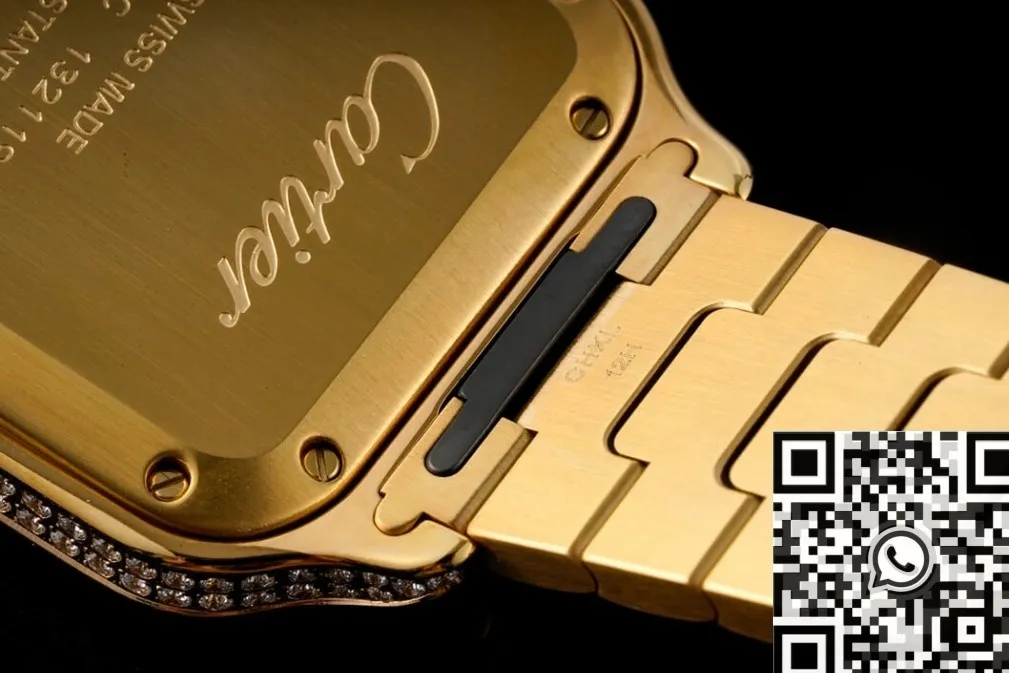 Cartier De Santos Gold Full Diamond Watch BV Factory MultiPurpose 2484