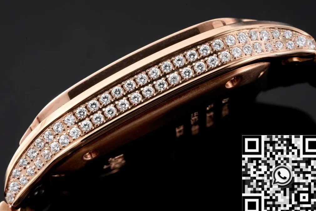 Cartier De Santos Rose Gold Full Diamond Watch BV Factory Unique 2483