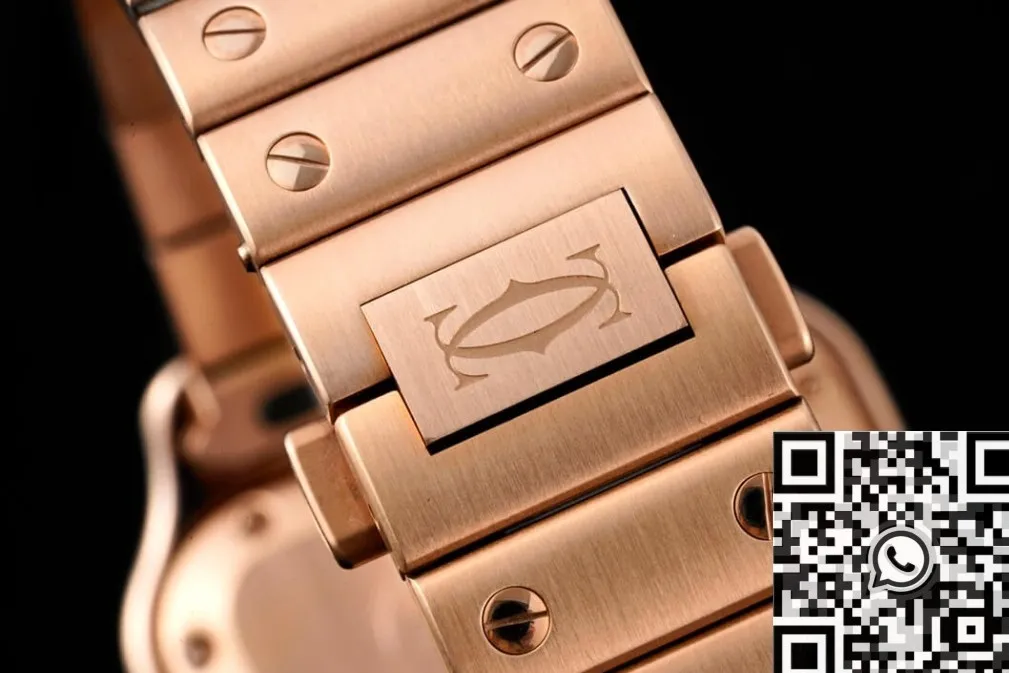 Cartier De Santos Rose Gold Full Diamond Watch BV Factory Unique 2483