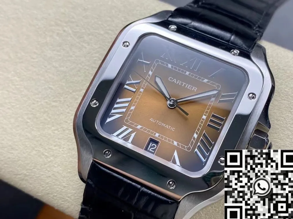Cartier De Santos WSSA0064 Black Belt Watch BV Factory Reliable 2491