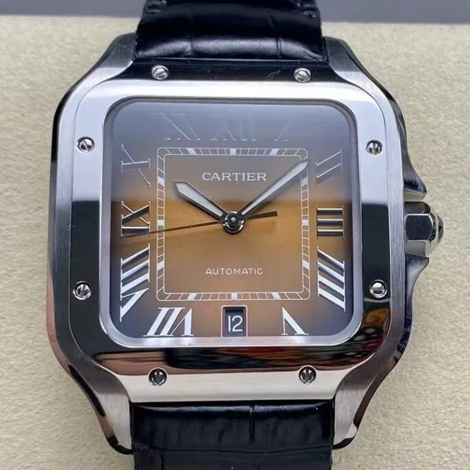 Cartier De Santos WSSA0064 Black Belt Watch BV Factory Reliable 2491