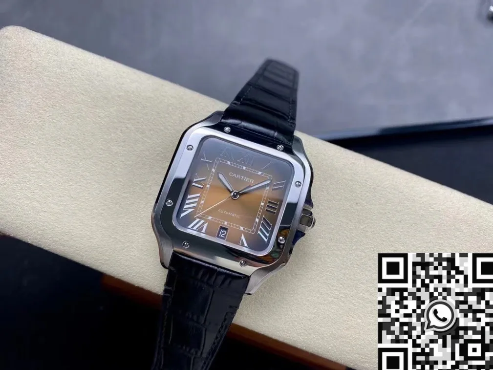 Cartier De Santos WSSA0064 Black Belt Watch BV Factory Reliable 2491