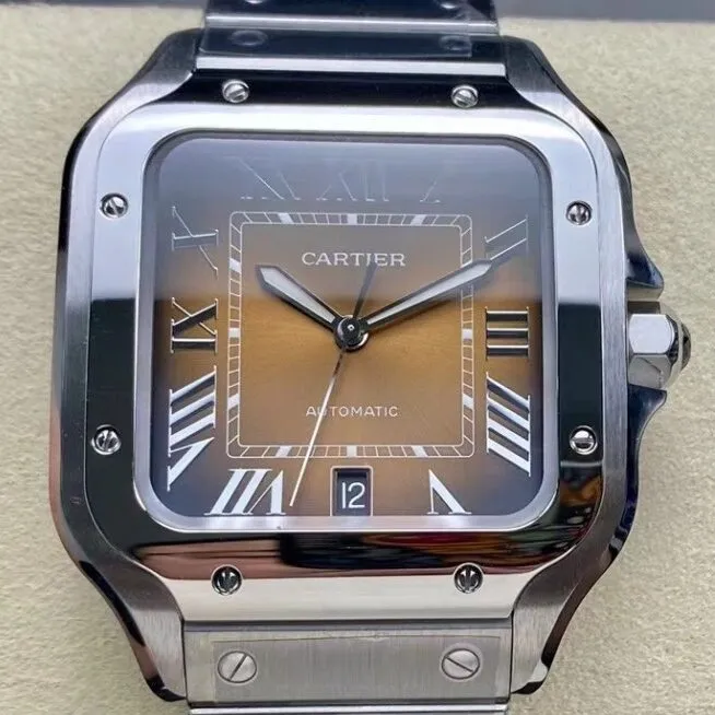 Cartier De Santos WSSA0064 Gradual Brown Dial Watch BV Factory Packable 2492