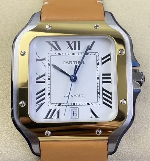 Cartier Santos W2SA0006 Leather Strap Watch BV Factory Casual 2497