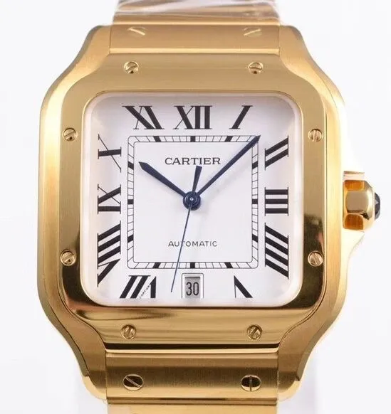 Cartier Santos WGSA0029 Gold Watch BV Factory FlexibleFit 2494