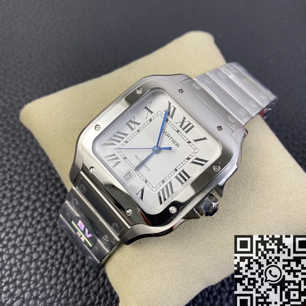 Breathable Cartier Santos WSSA0009 White Dial Watch BV Factory 2500