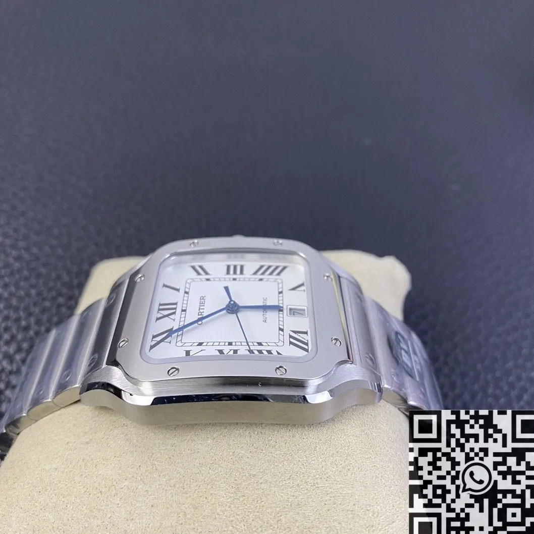 Breathable Cartier Santos WSSA0009 White Dial Watch BV Factory 2500