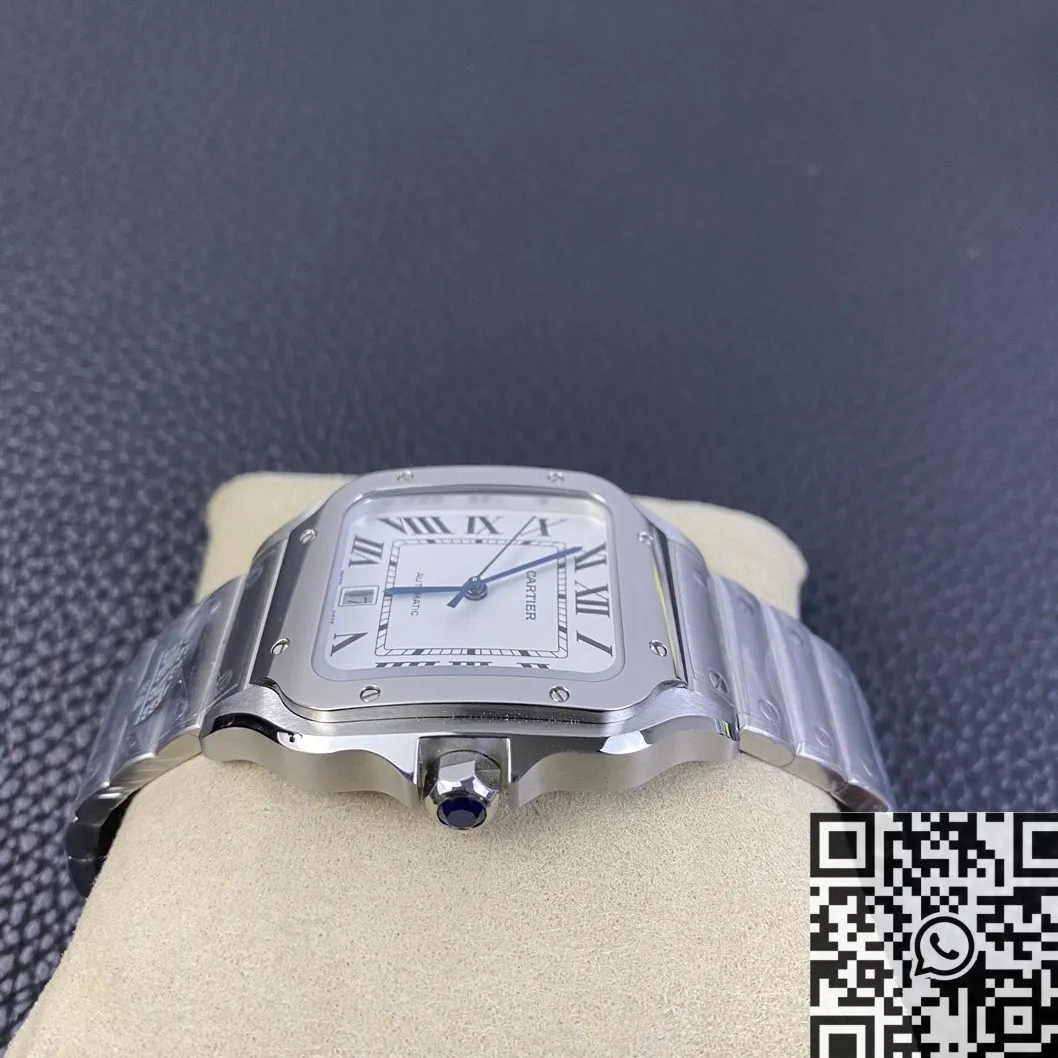 Breathable Cartier Santos WSSA0009 White Dial Watch BV Factory 2500