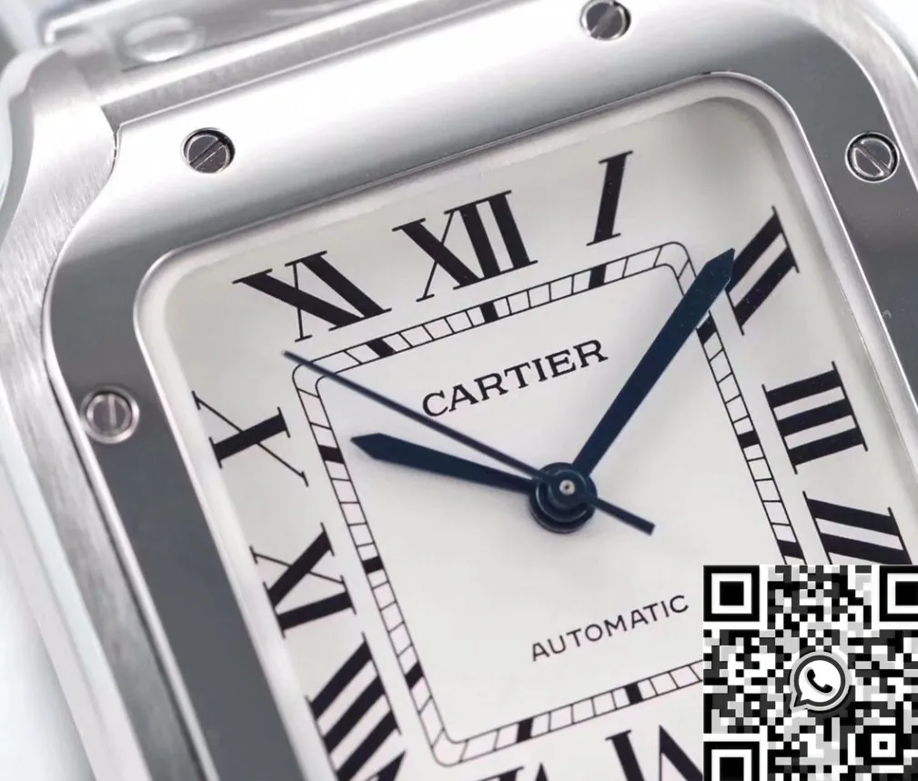 Cartier Santos WSSA0029 Whit Dial Watch BV Factory Original 2495