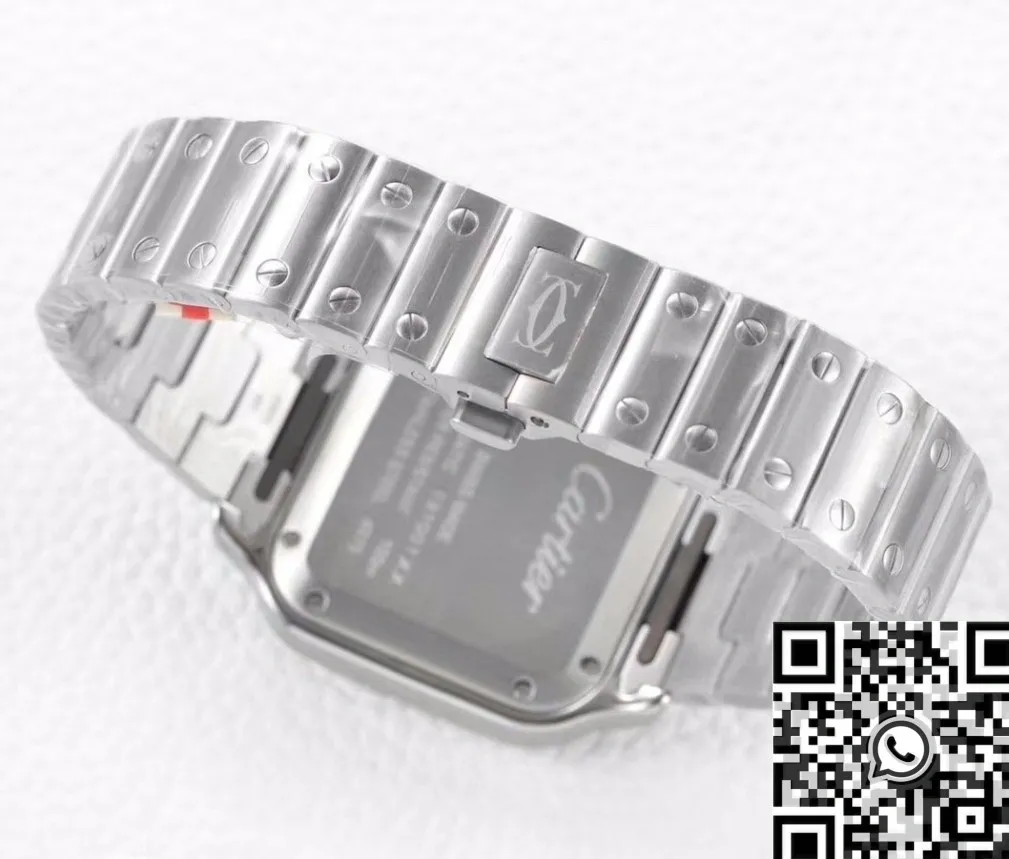 Cartier Santos WSSA0029 Whit Dial Watch BV Factory Original 2495