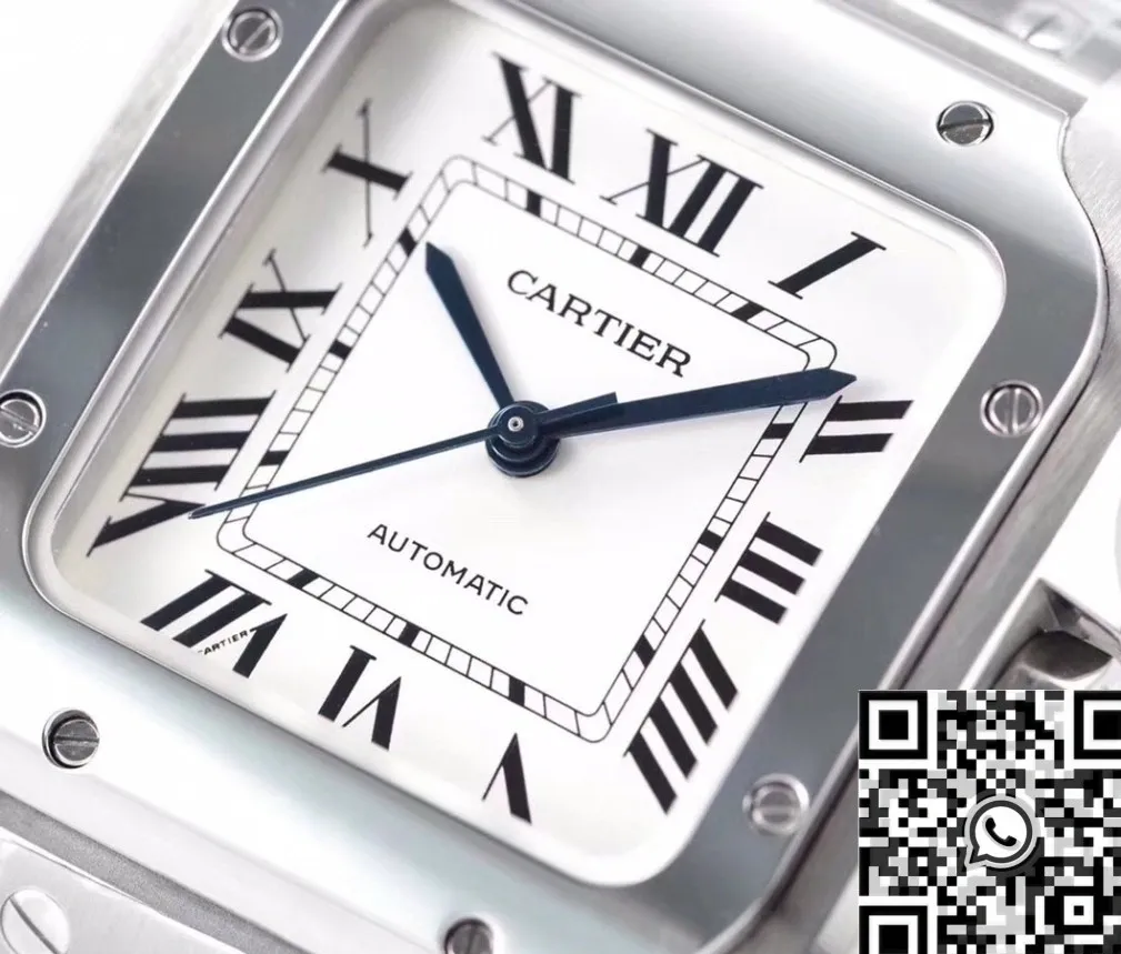 Cartier Santos WSSA0029 Whit Dial Watch BV Factory Original 2495