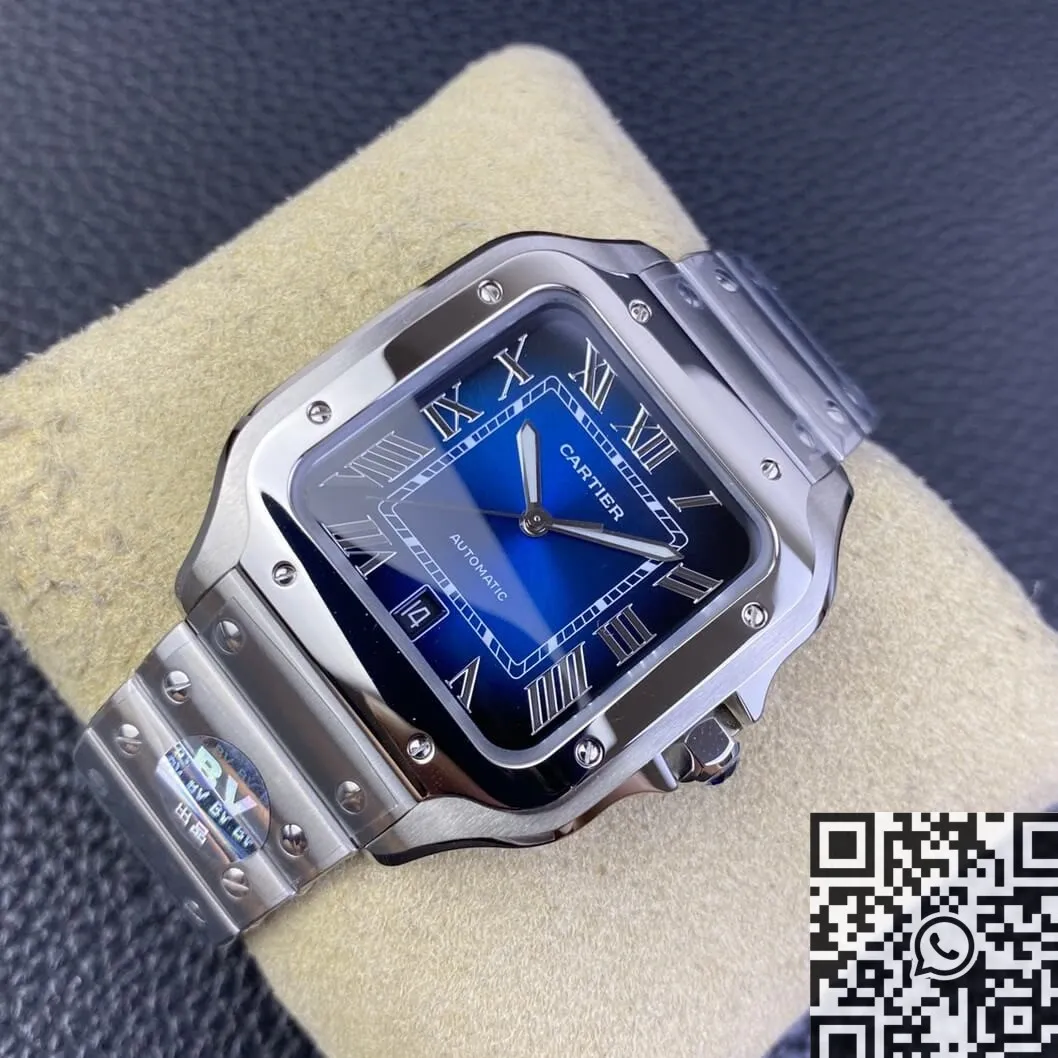 Flexible Cartier Santos WSSA0030 Gradient Blue Watch BV Factory 2499
