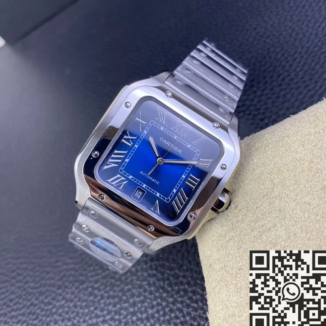 Flexible Cartier Santos WSSA0030 Gradient Blue Watch BV Factory 2499