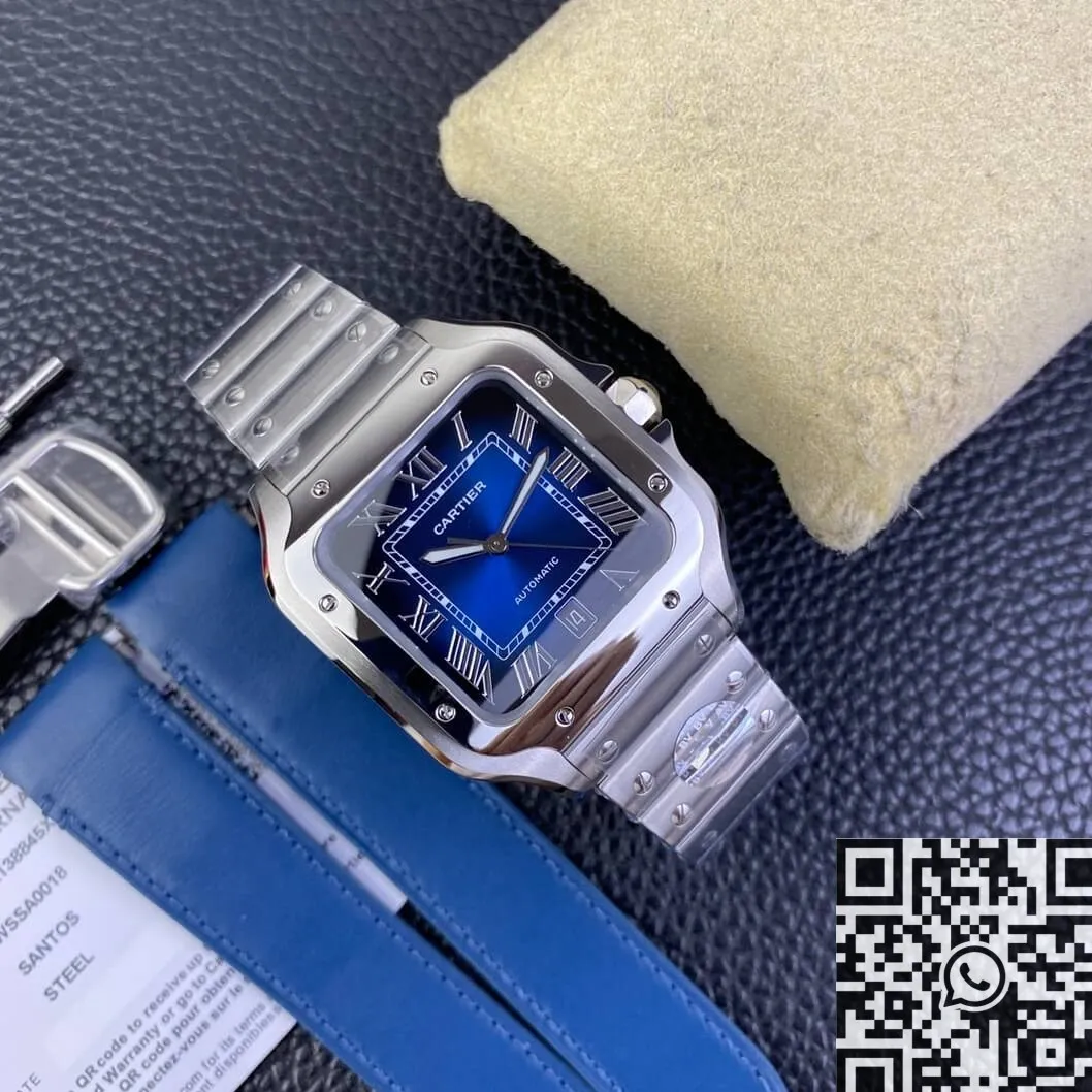 Flexible Cartier Santos WSSA0030 Gradient Blue Watch BV Factory 2499
