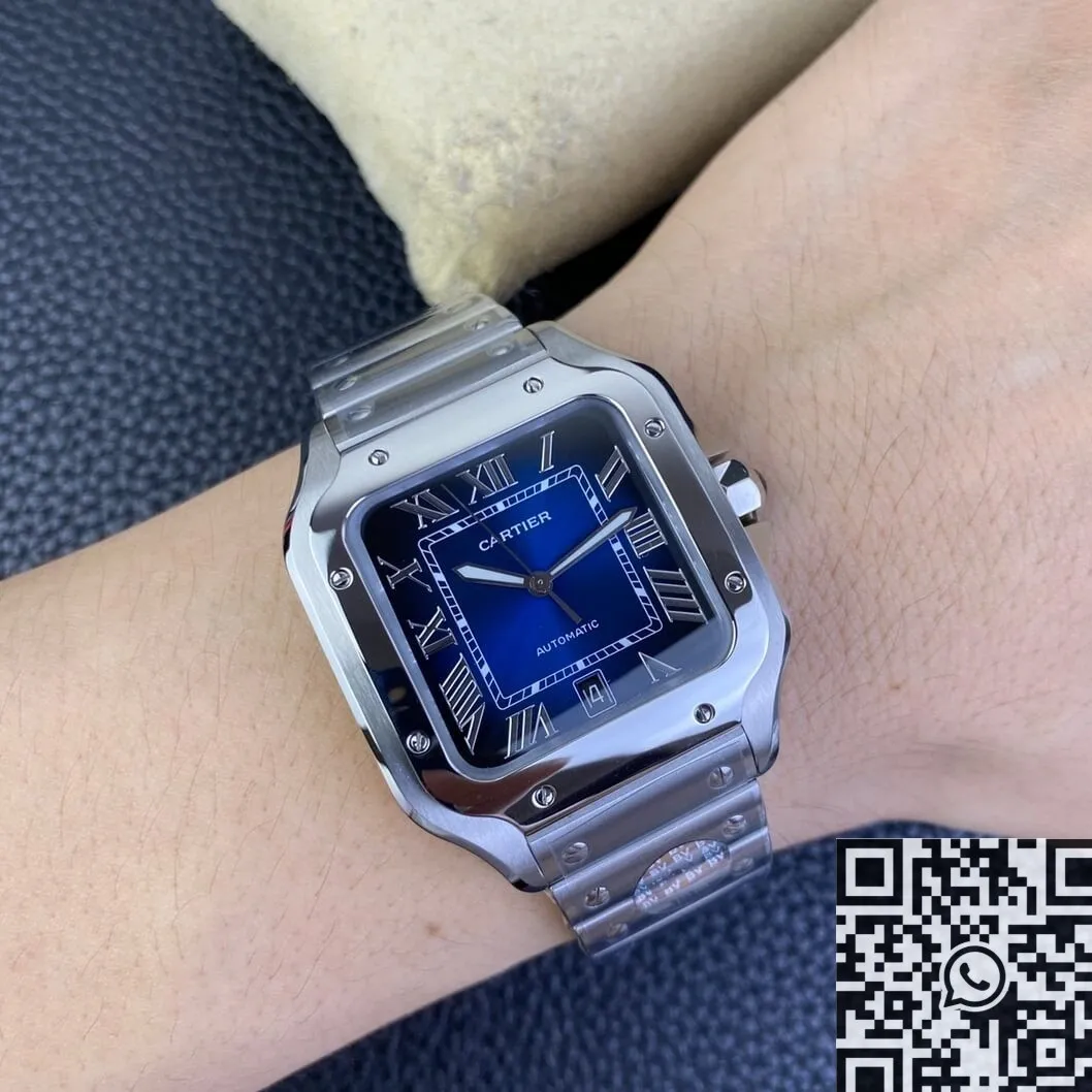 Flexible Cartier Santos WSSA0030 Gradient Blue Watch BV Factory 2499