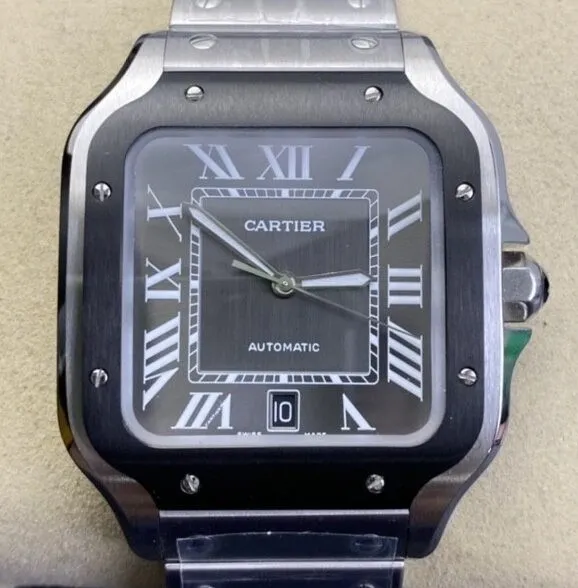 FastDry Cartier Santos WSSA0037 Grey Dial Watch BV Factory 2504