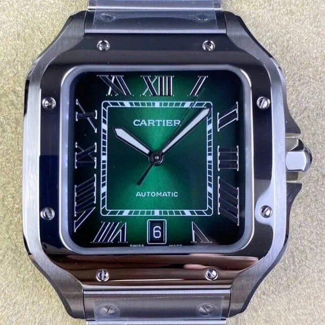 ComfortFit Cartier Santos WSSA0062 Gradient Green Watch BV Factory 2502