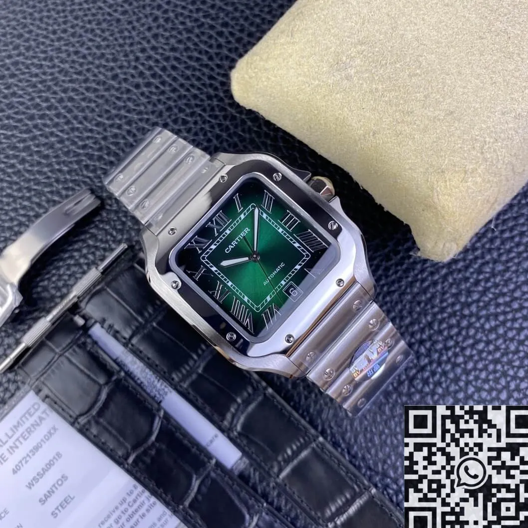 ComfortFit Cartier Santos WSSA0062 Gradient Green Watch BV Factory 2502