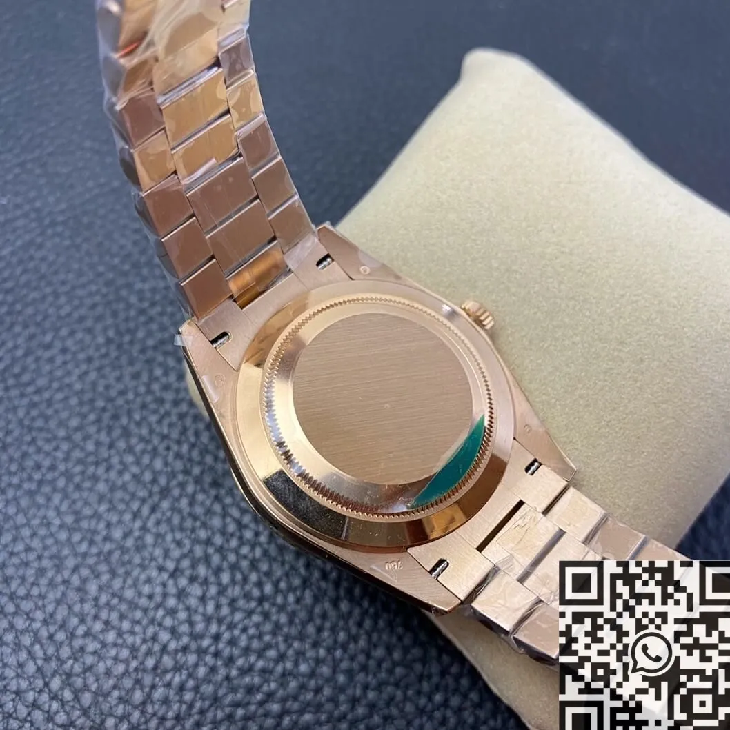 Unisex Custom Rolex Day Date Rose Gold Diamond Watch Size 36mm EW Factory 2748
