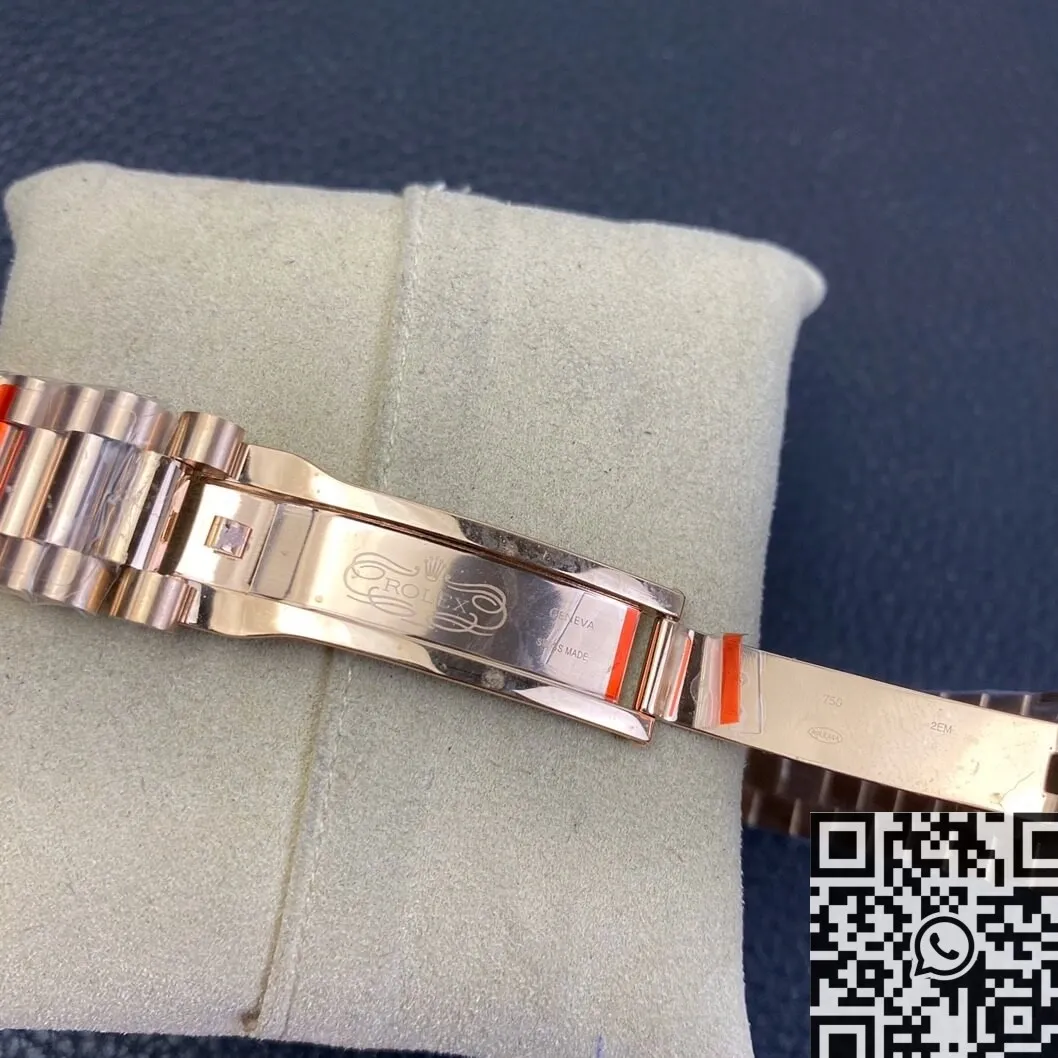 Unisex Custom Rolex Day Date Rose Gold Diamond Watch Size 36mm EW Factory 2748
