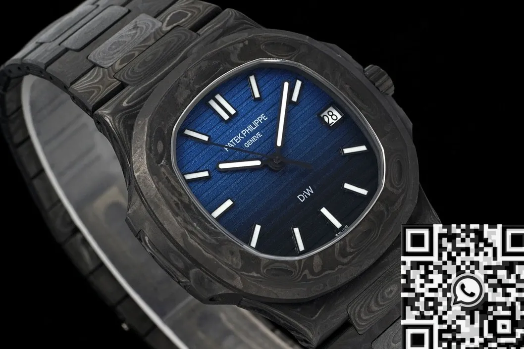 TimelessDesign DIW Custom Patek Philippe Nautilus Gradient Blue Watch 723