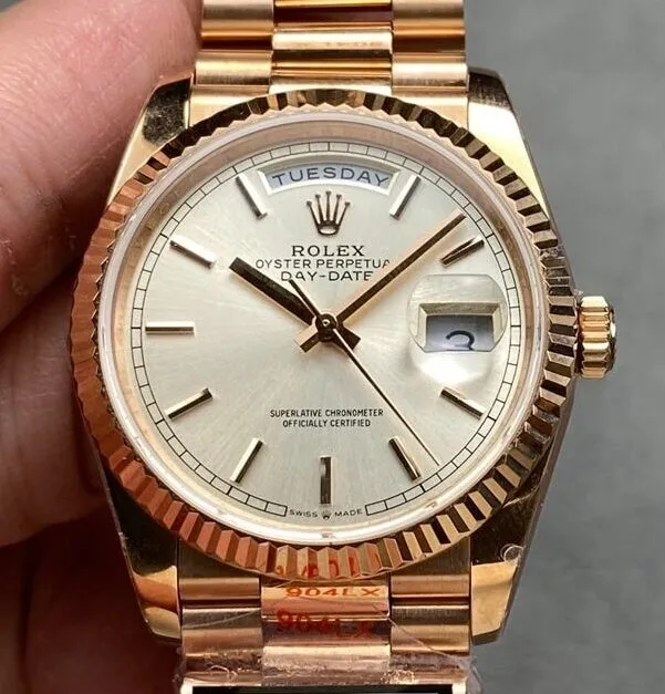 Breathable Day And Date Rolex M128239 Size 36mm Rose Gold Watch Q Factory 2719