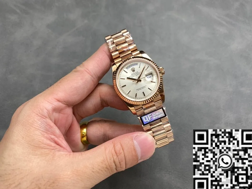 Breathable Day And Date Rolex M128239 Size 36mm Rose Gold Watch Q Factory 2719