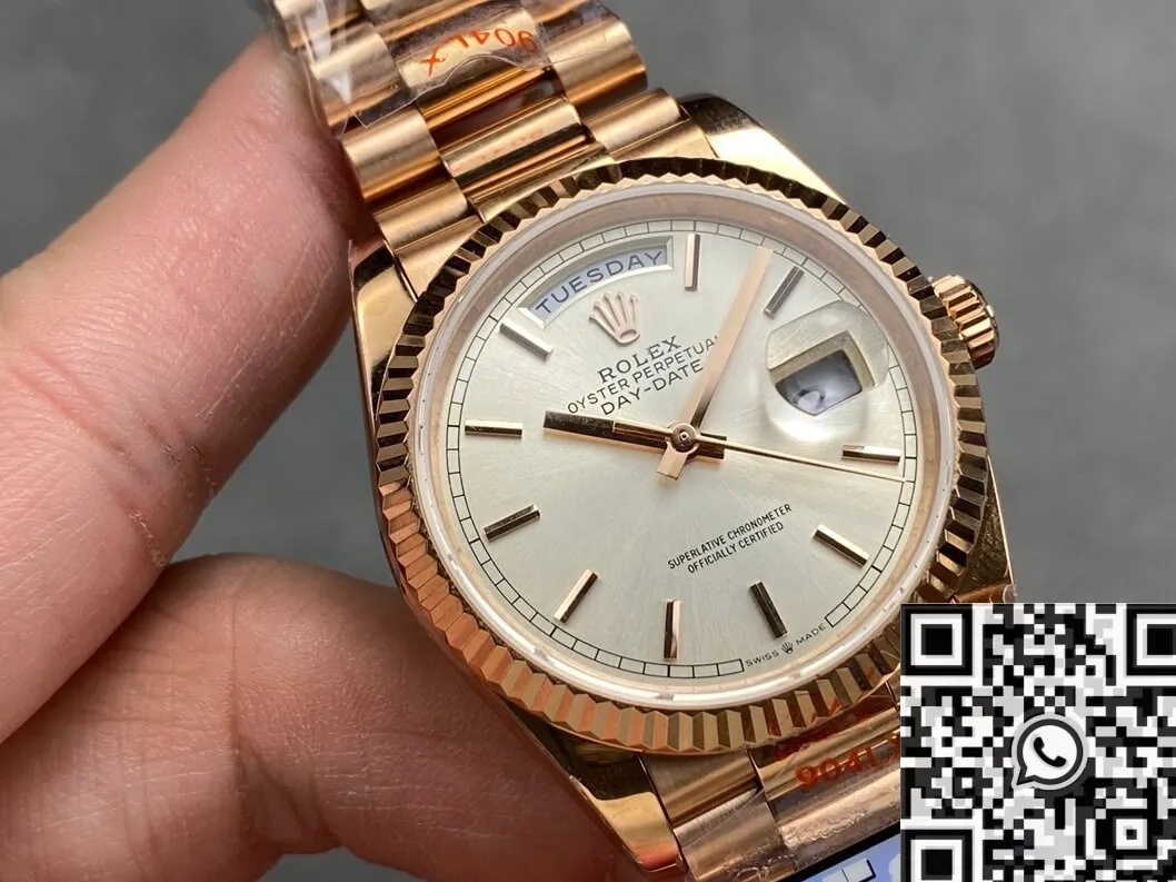 Breathable Day And Date Rolex M128239 Size 36mm Rose Gold Watch Q Factory 2719