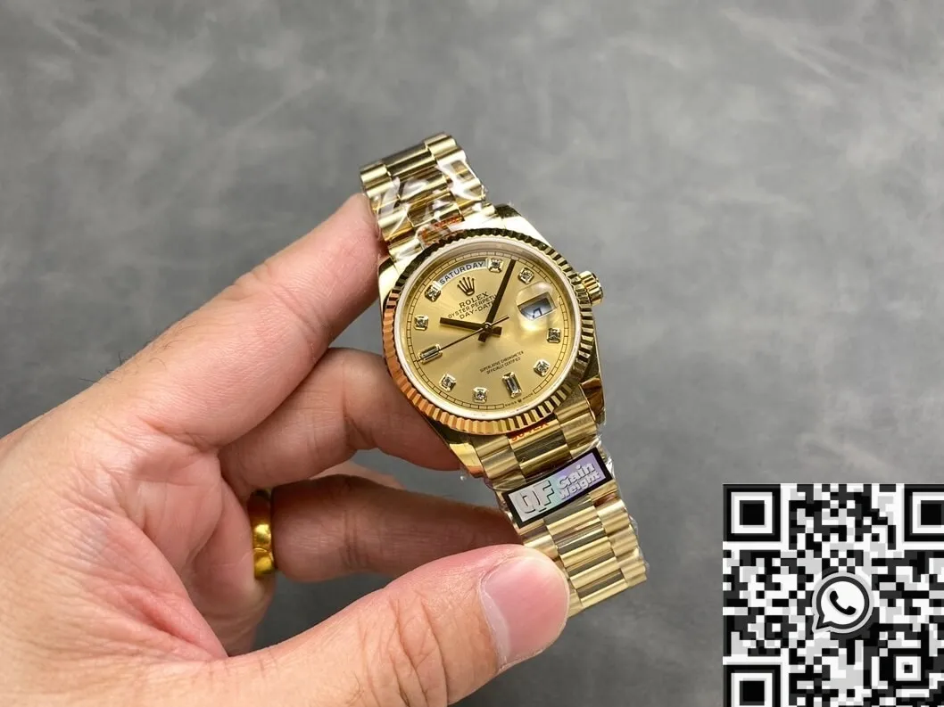 Trendsetting Day Date Rolex Diamond M128238 – 0008 Diamond Scale 36mm Watch Q Factory 2704
