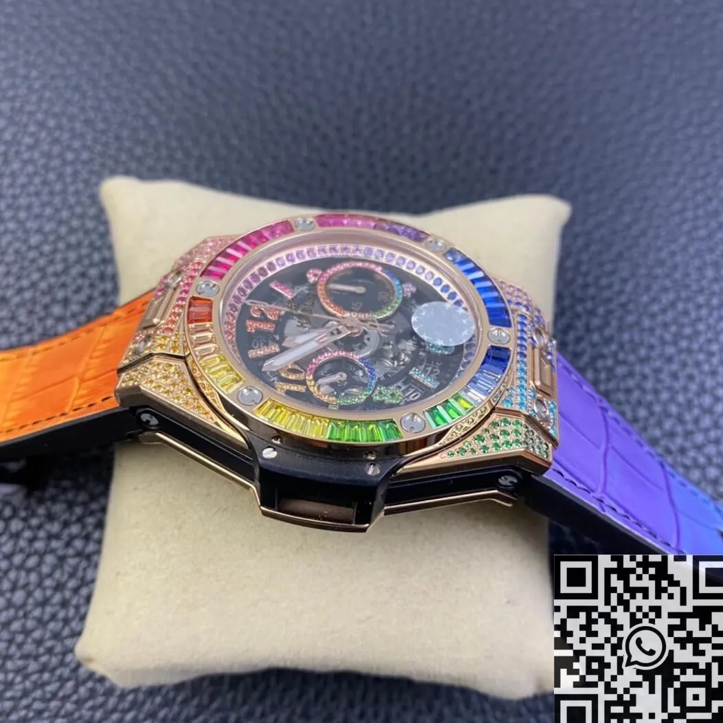 Hublot BIG BANG Unico 411.OX.9910.LR.0999 Rainbow Rose Gold Watch ZF Factory Practical 2214