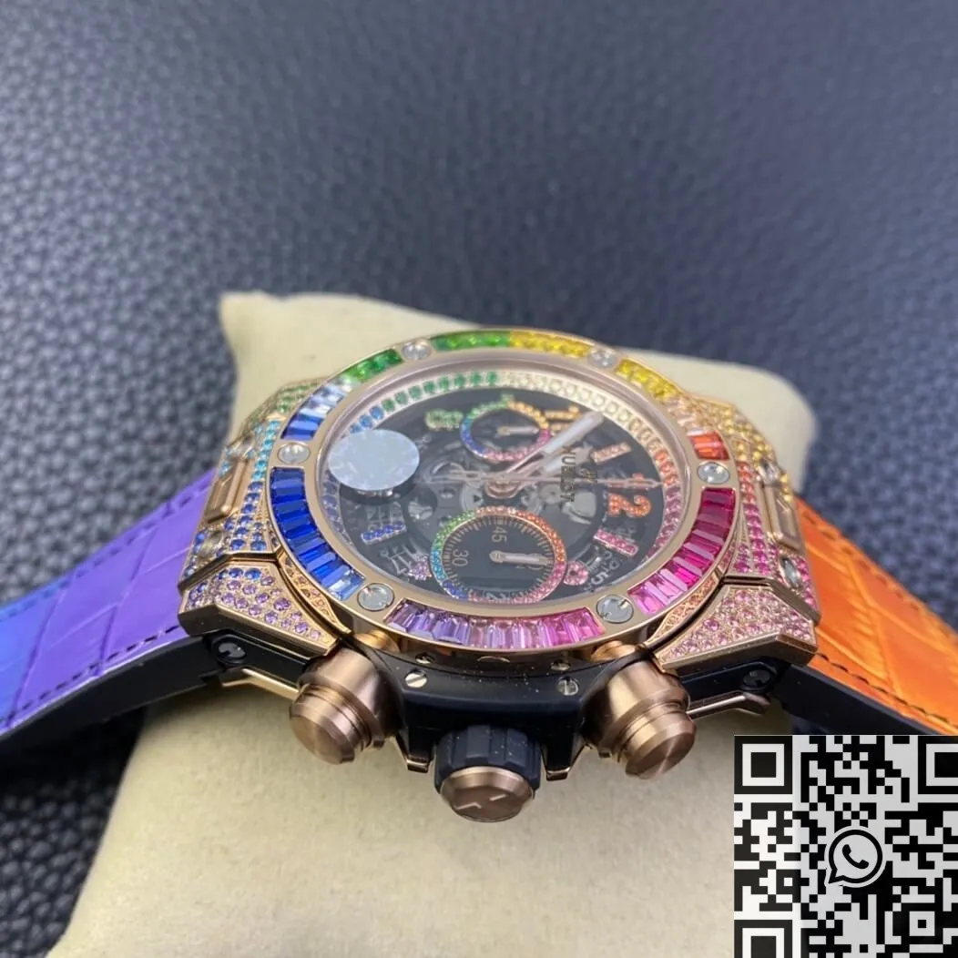 Hublot BIG BANG Unico 411.OX.9910.LR.0999 Rainbow Rose Gold Watch ZF Factory Practical 2214