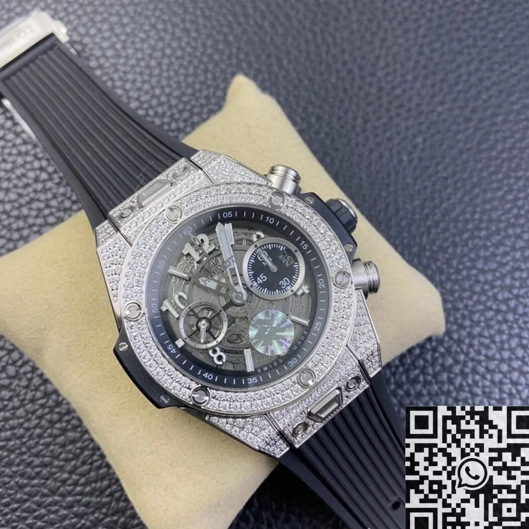 Breathable Hublot BIG BANG Unico 421.NX.1170.RX.1704 Diamond Bezel Watch ZF Factory 2216