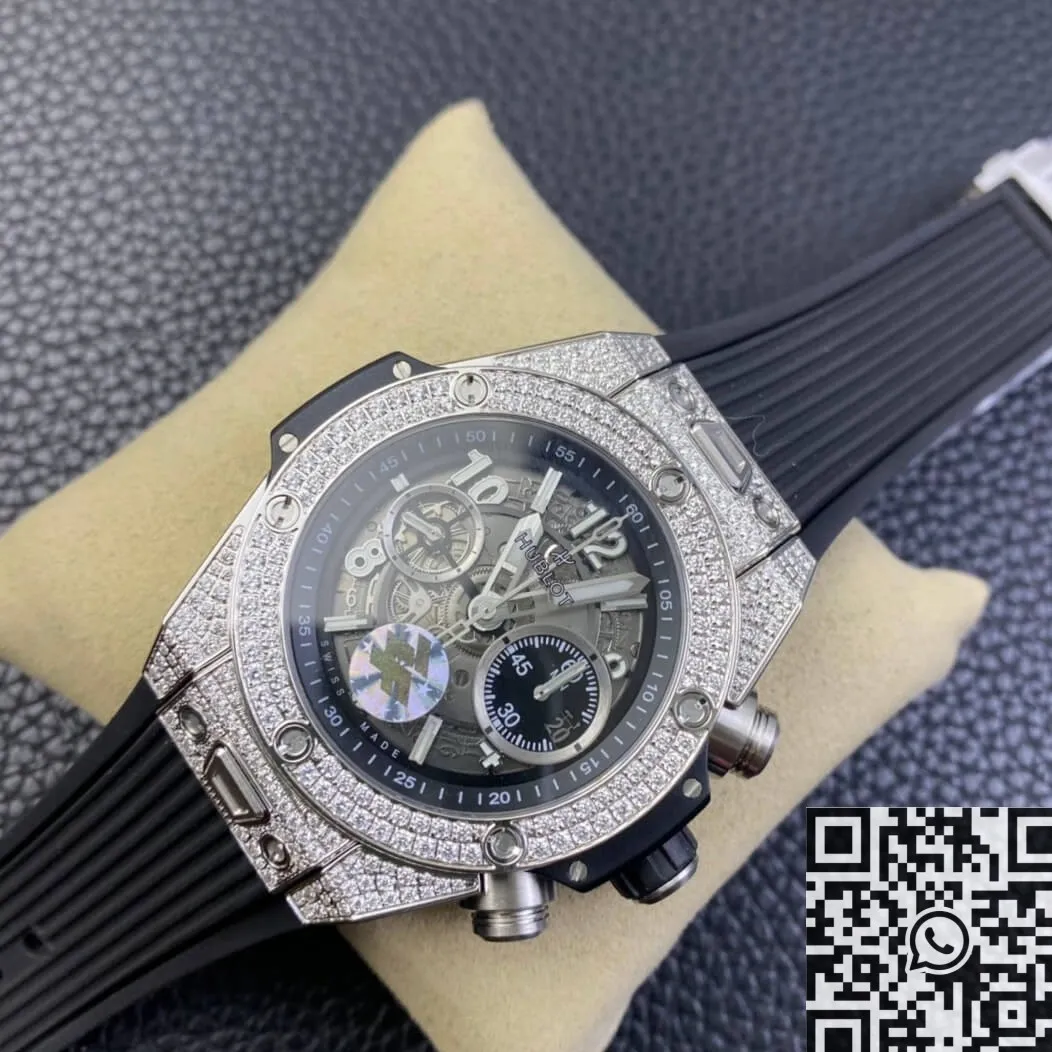 Breathable Hublot BIG BANG Unico 421.NX.1170.RX.1704 Diamond Bezel Watch ZF Factory 2216