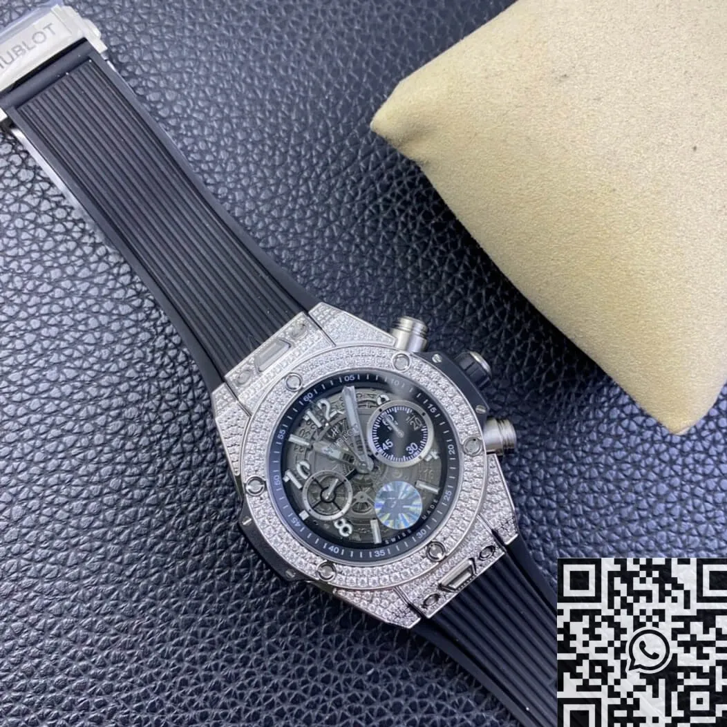 Breathable Hublot BIG BANG Unico 421.NX.1170.RX.1704 Diamond Bezel Watch ZF Factory 2216
