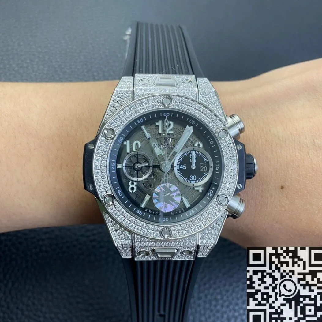 Breathable Hublot BIG BANG Unico 421.NX.1170.RX.1704 Diamond Bezel Watch ZF Factory 2216