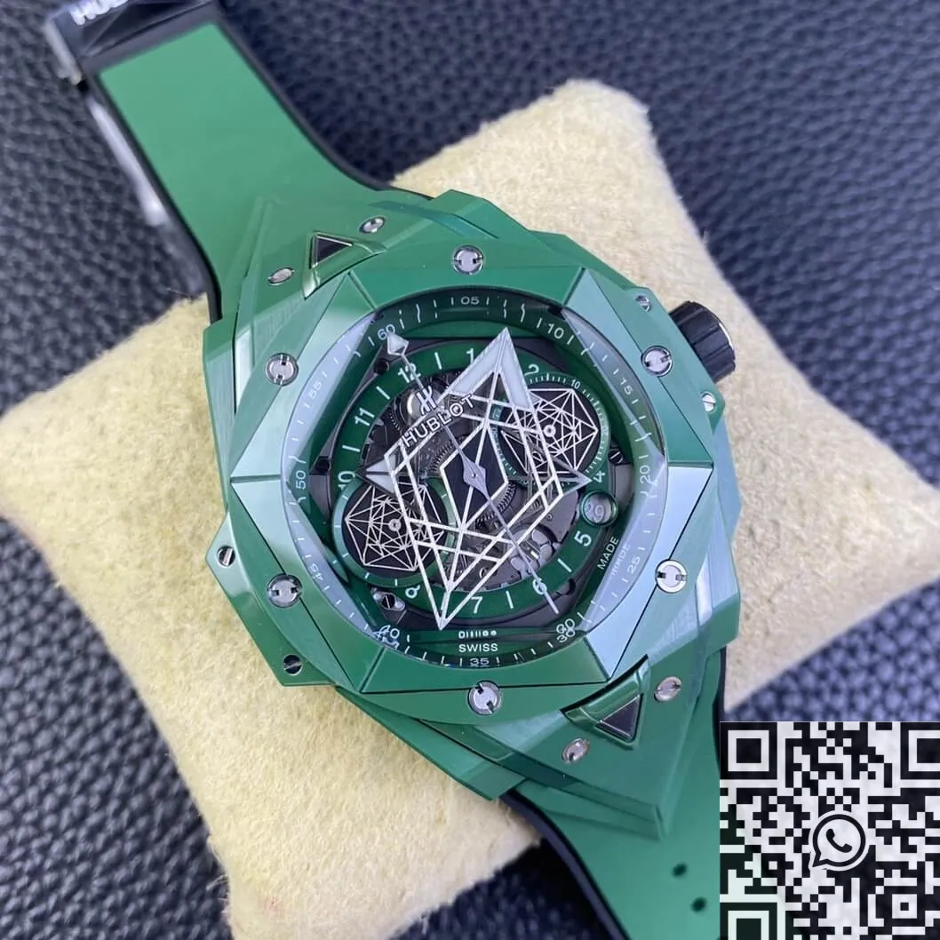 RelaxedFit Hublot Big Bang Sang Bleu II 418.GX.5207.RX.MXM22 Green Ceramics BBF Factory 2690