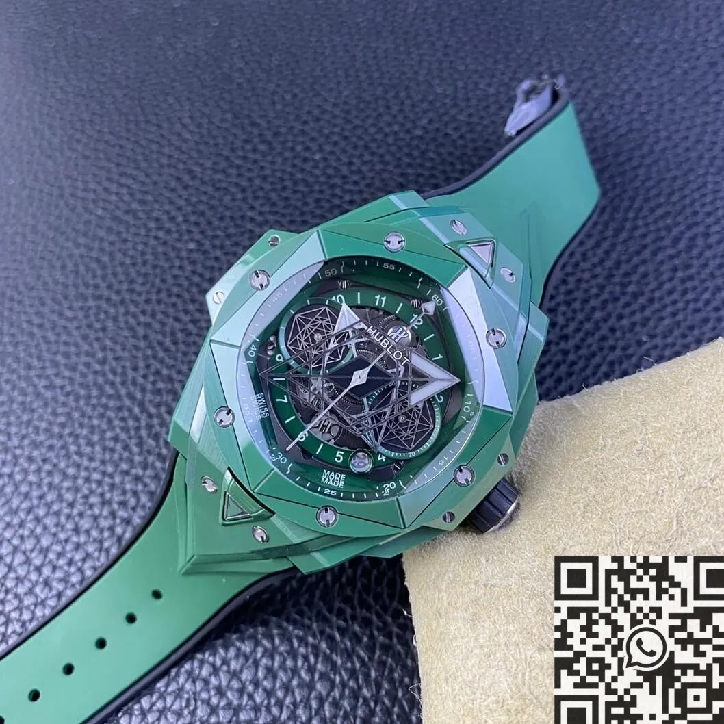RelaxedFit Hublot Big Bang Sang Bleu II 418.GX.5207.RX.MXM22 Green Ceramics BBF Factory 2690