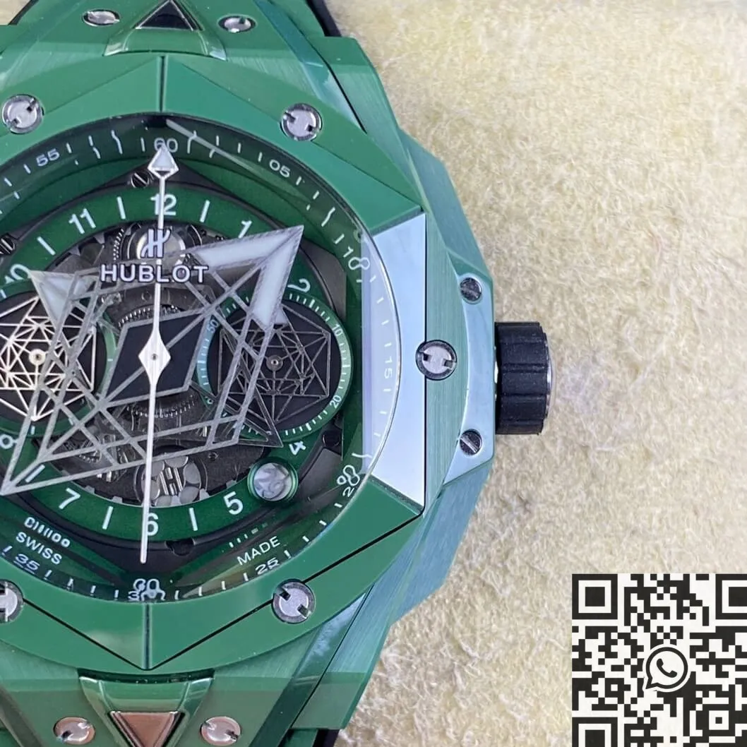 RelaxedFit Hublot Big Bang Sang Bleu II 418.GX.5207.RX.MXM22 Green Ceramics BBF Factory 2690