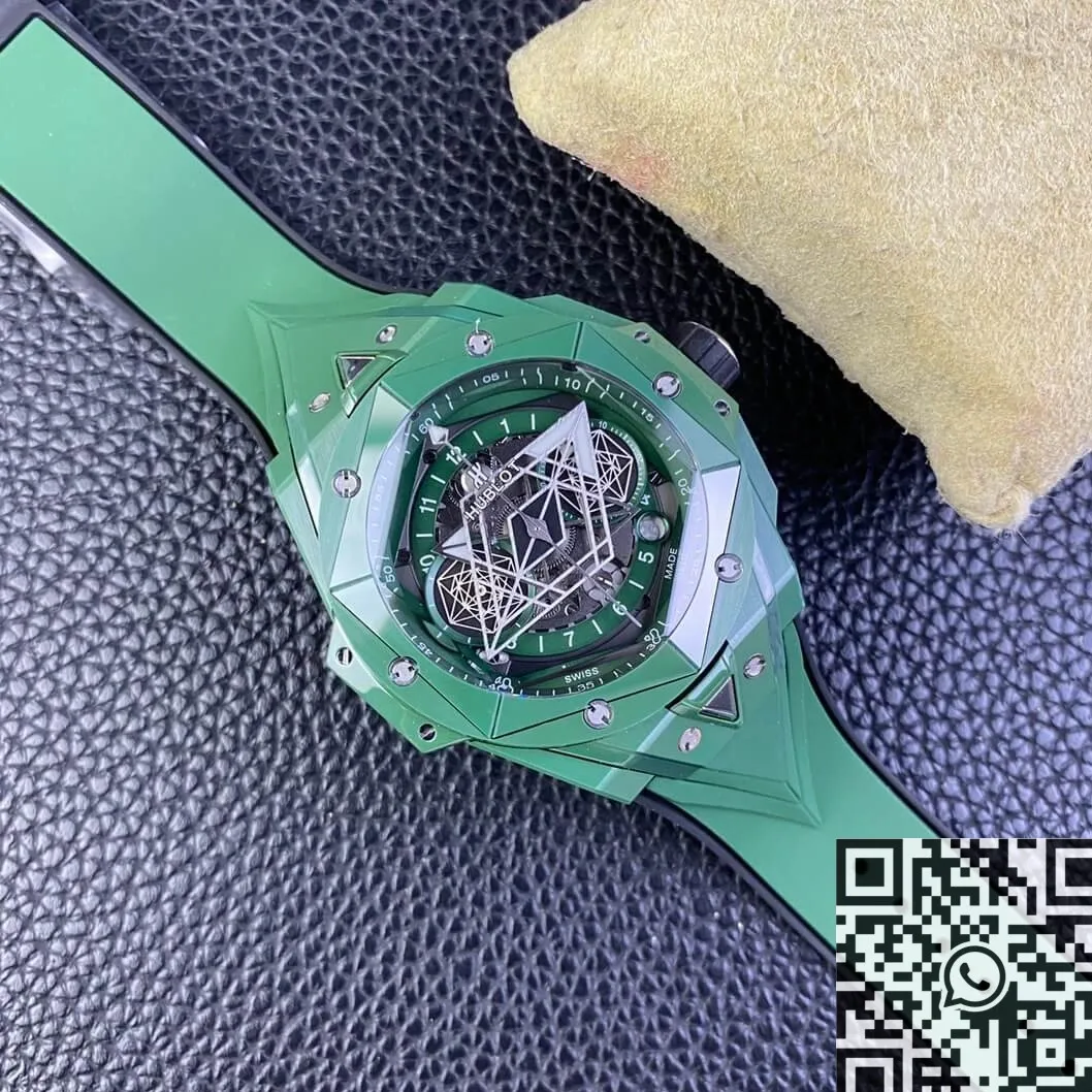 RelaxedFit Hublot Big Bang Sang Bleu II 418.GX.5207.RX.MXM22 Green Ceramics BBF Factory 2690