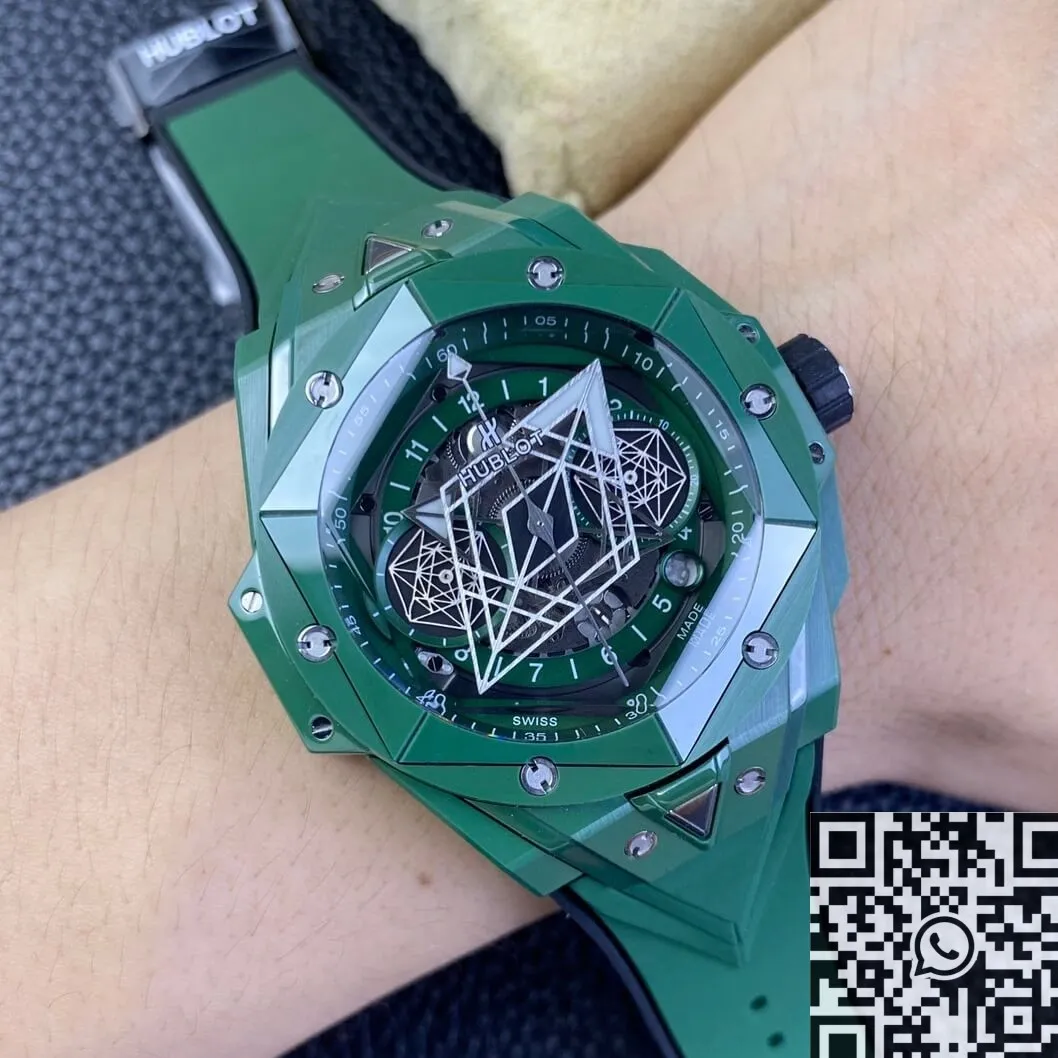 RelaxedFit Hublot Big Bang Sang Bleu II 418.GX.5207.RX.MXM22 Green Ceramics BBF Factory 2690
