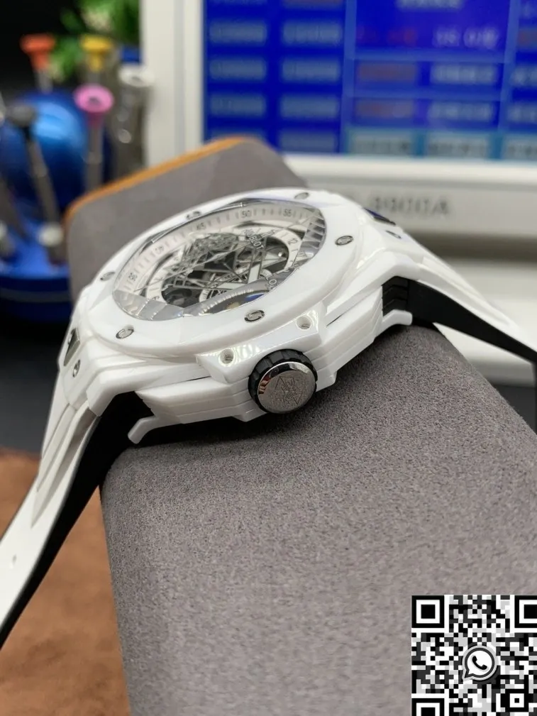 Stylish Hublot Big Bang Sang Bleu II 418.HX.2001.RX.MXM2 White Ceramics Watch BBF Factory 2685