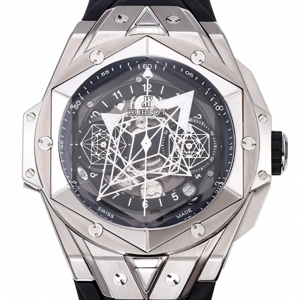Stylish Hublot Big Bang Sang Bleu II 418.NX.1107.RX.MXM19 Titanium Case Watch BBF Factory 2688