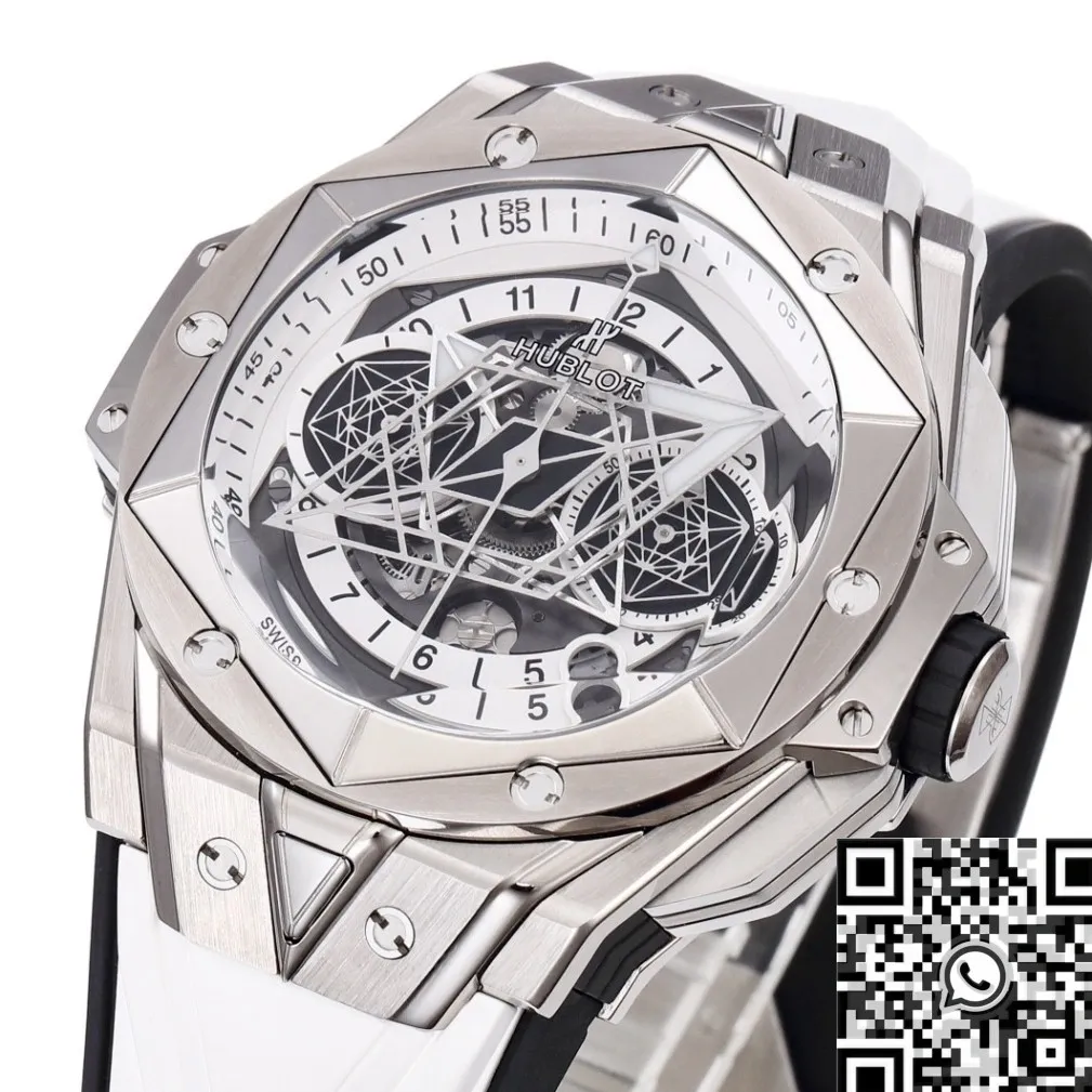 UrbanChic Hublot Big Bang Sang Bleu II 418.NX.2001.RX.MXM20 White Dial Watch BBF Factory 2676