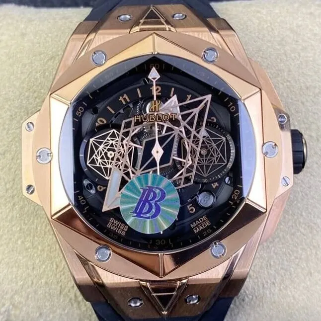 Packable Hublot Big Bang Sang Bleu II 418.OX.1108.RX.MXM19 Gold Watch BBF Factory 2684