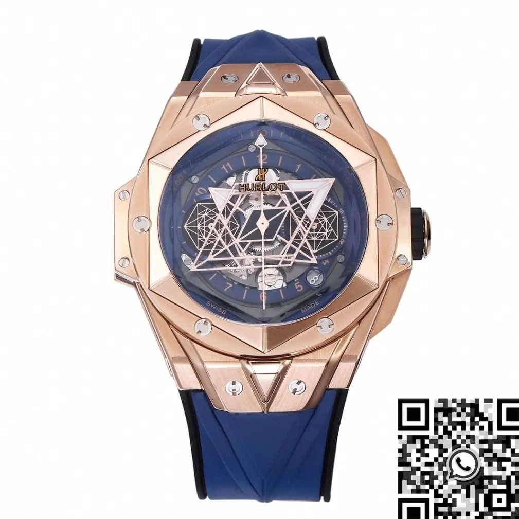 Cozy Hublot Big Bang Sang Bleu II 418.OX.5108.RX.MXM20 18K King Gold Blue Dial BBF Factory 2678