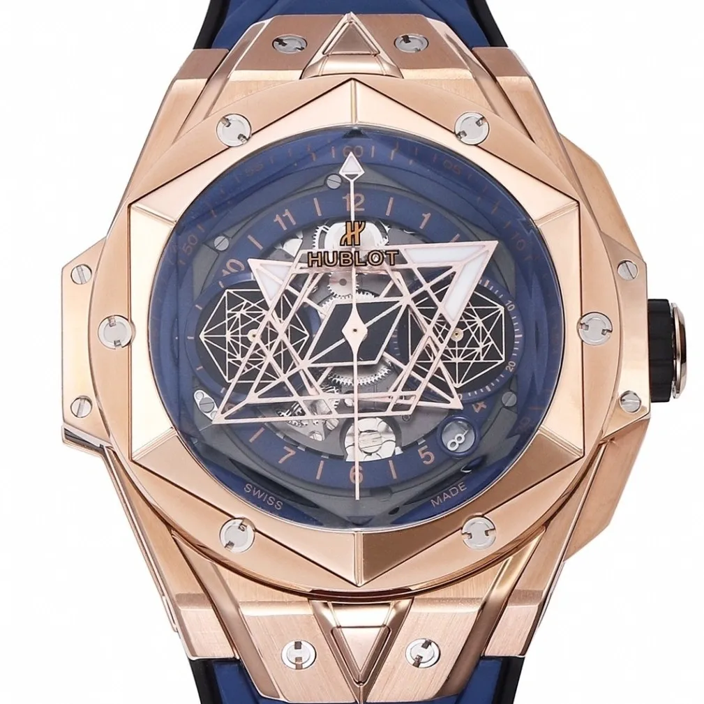 Cozy Hublot Big Bang Sang Bleu II 418.OX.5108.RX.MXM20 18K King Gold Blue Dial BBF Factory 2678