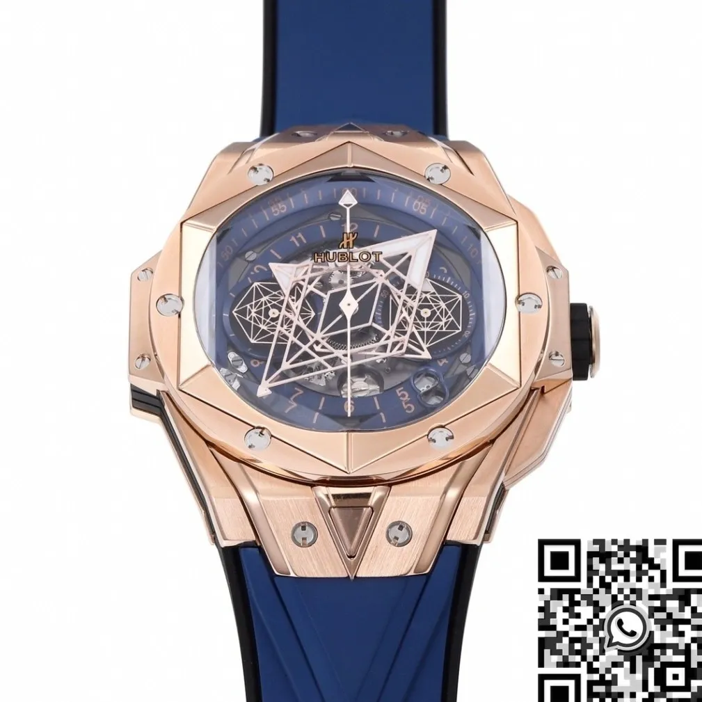 Cozy Hublot Big Bang Sang Bleu II 418.OX.5108.RX.MXM20 18K King Gold Blue Dial BBF Factory 2678