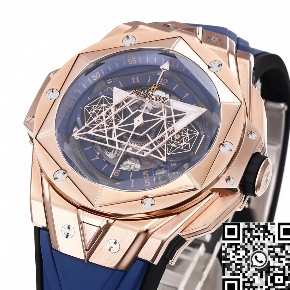 Cozy Hublot Big Bang Sang Bleu II 418.OX.5108.RX.MXM20 18K King Gold Blue Dial BBF Factory 2678