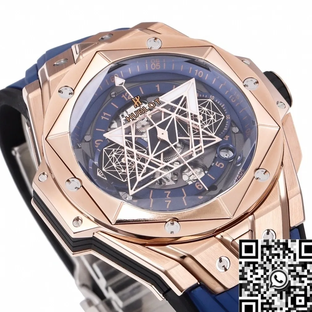 Cozy Hublot Big Bang Sang Bleu II 418.OX.5108.RX.MXM20 18K King Gold Blue Dial BBF Factory 2678