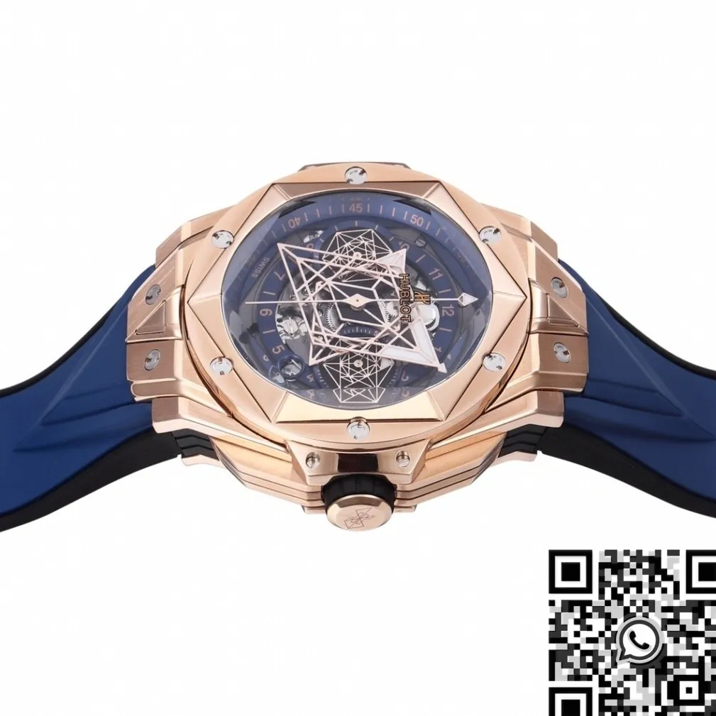 Cozy Hublot Big Bang Sang Bleu II 418.OX.5108.RX.MXM20 18K King Gold Blue Dial BBF Factory 2678